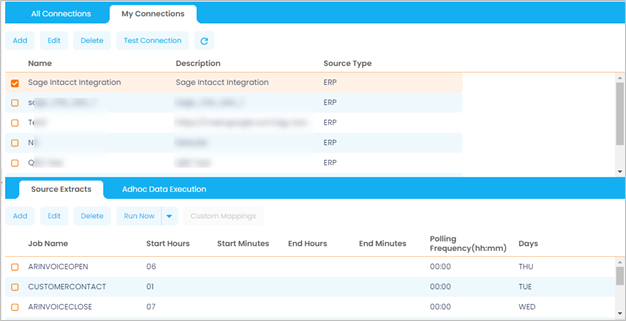 Editing ERP Integration Settings